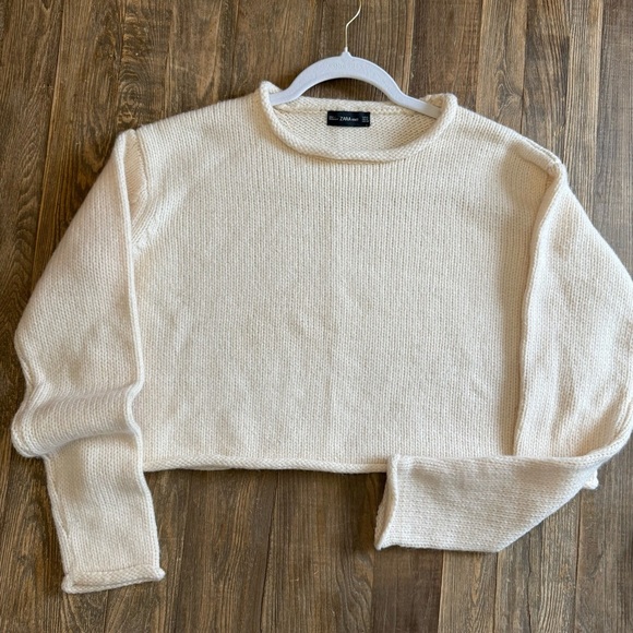 Zara Cream Knit Sweater - Picture 5 of 8